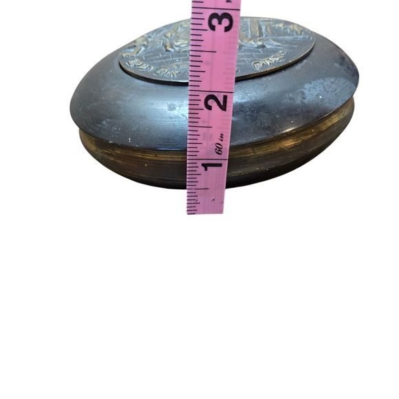 1950s Israel Made Isaac Blessing Jacob Bronze Brass Box - Picture 7 of 10